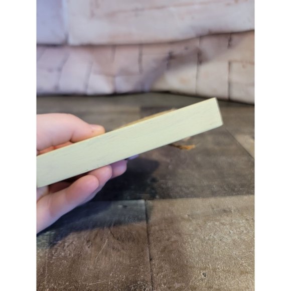 White wooden Easter rabbit bunny heart decor - Picture 6 of 6